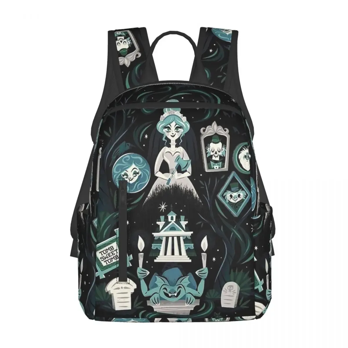 sac à dos haunted mansion pour étudiants, garçons et filles, sac d'école pour enfants, sac à bandoulière pour ordinateur portable pour hommes et femmes