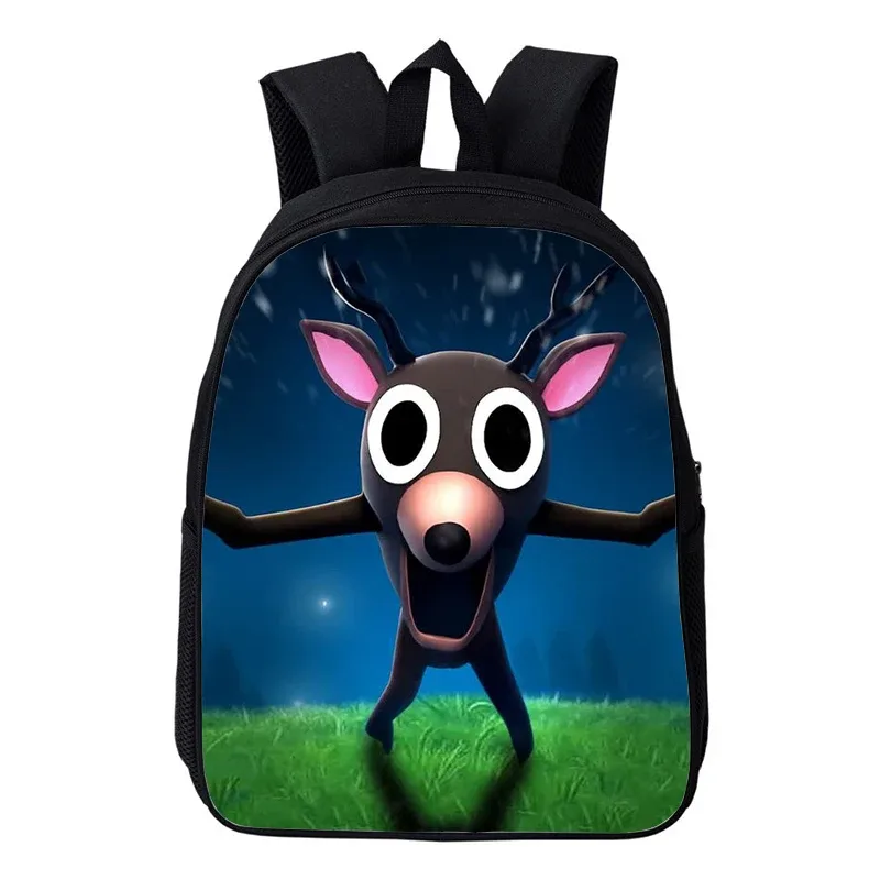 sac à dos orthopédique pour enfants, motif cerf de dessin animé amusant, pour la maternelle et l'école, pour garçons et filles, collection hot game 99 nuits dans la forêt