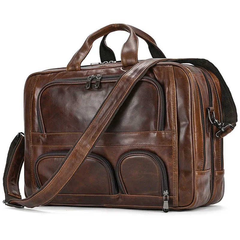newsbirds porte-documents en cuir véritable sac de travail de bureau sacs pour ordinateur portable en cuir véritable 17 pouces brève étui sacs ordinateur portable sacs à main de voyage