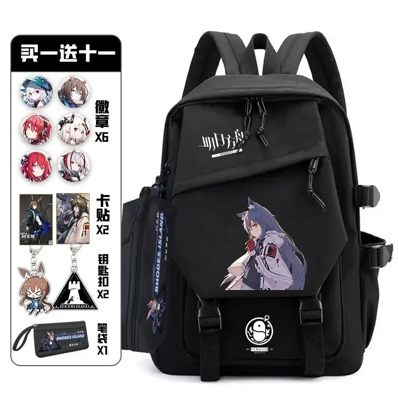 sac dos nylon animaux dessinés poche latérale imprimée fille ange unisexe voyage étudiant adolescents