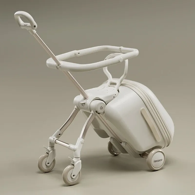 valise de voyage détachable 2-en-1 pour enfants avec fonction de porteur et trolley amovible - poussette de transport de 20 pouces avec siège