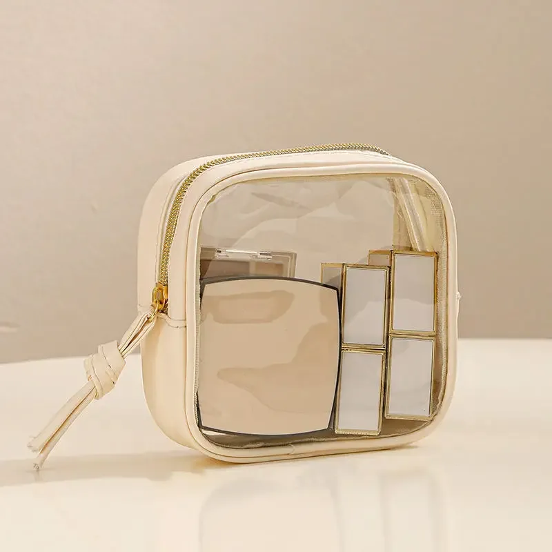 sac à cosmétiques étanche, sac de rangement de cosmétiques portable, grande capacité, sac de lavage transparent en pvc, sac de rangement de voyage, 1/3 pièces