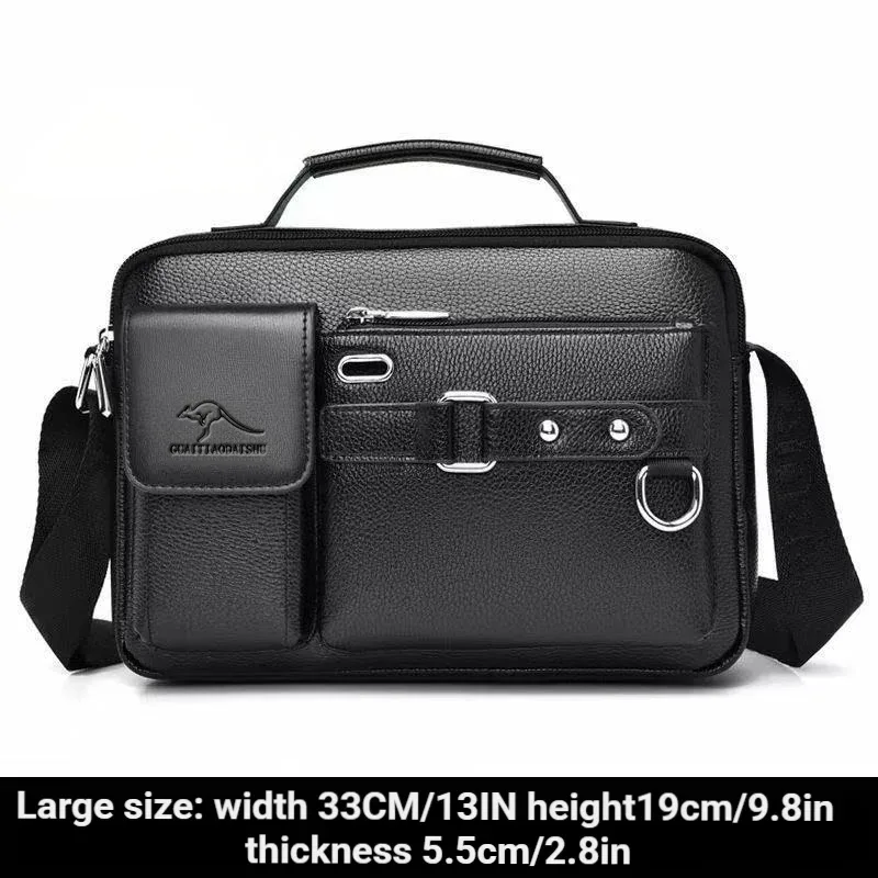 sac messager rétro pour homme avec design imperméable, grande capacité, sacoche pour ordinateur portable pour le travail de bureau, les voyages et l'école