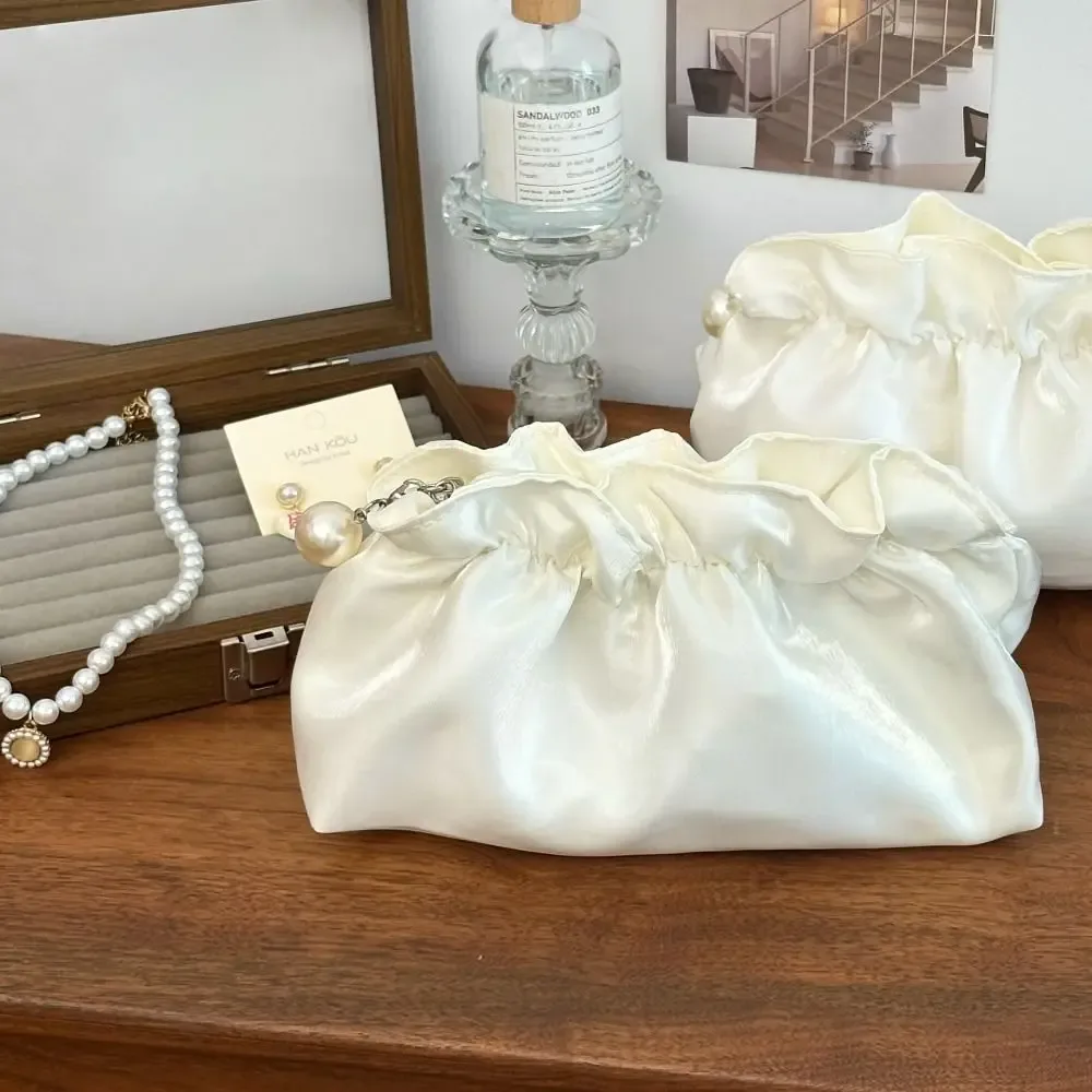 nouveau sac de maquillage nuage grande capacité avec fermeture éclair pochette cosmétique multifonctionnel portable sac de papeterie voyage