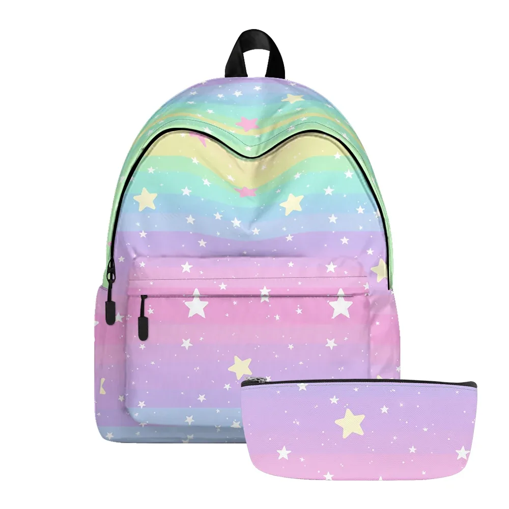 sac à dos imprimé galaxie soleil lune planètes, sacs à crayons, bretelles réglables, sac d'école léger, ensembles de voyage pour adolescents et étudiants