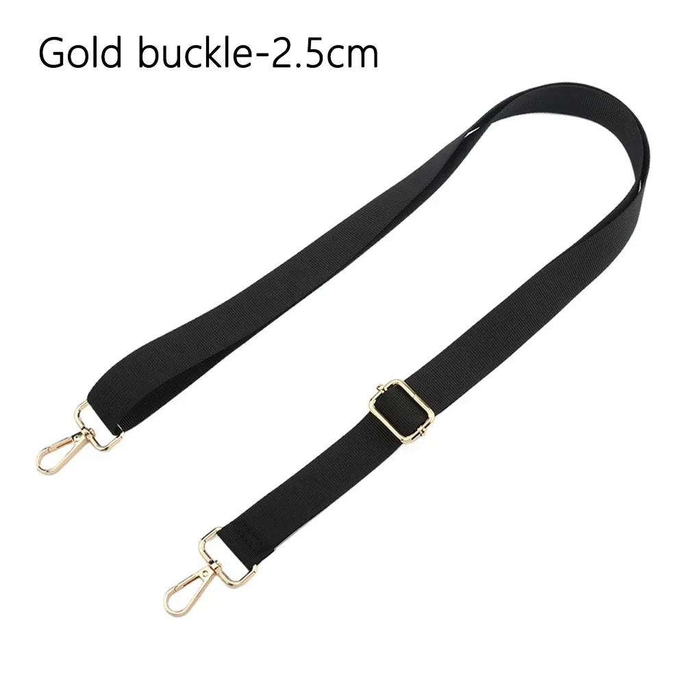 sangle de sac à main en nylon noir pour femme, poignées de remplacement réglables, ceinture amovible, poignée de sac messager, largeur de 3.8cm
