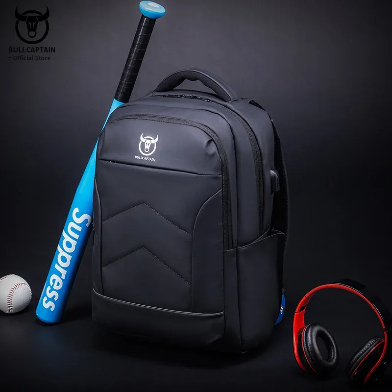 bullcaptain-sac à dos multifonction pour homme, chargement usb, mode business, décontracté, voyage, antivol, étanche, ordinateur portable 15.6 pouces