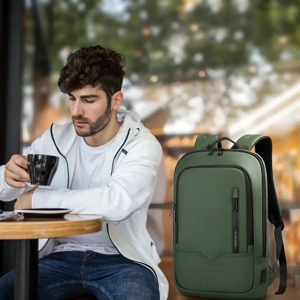 sac à dos heroic knight pour hommes, sac à dos d'affaires mince pour tablette, sac à dos de voyage léger pour ordinateur portable 14 "15.6" 17 pouces pour le travail et l'université