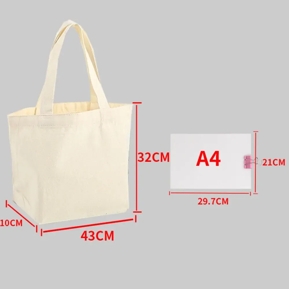 sac à main en toile noire pour étudiant, sac en coton initié unique, grand sac à provisions, poche de ceinture, sac cosmétique, cadeau