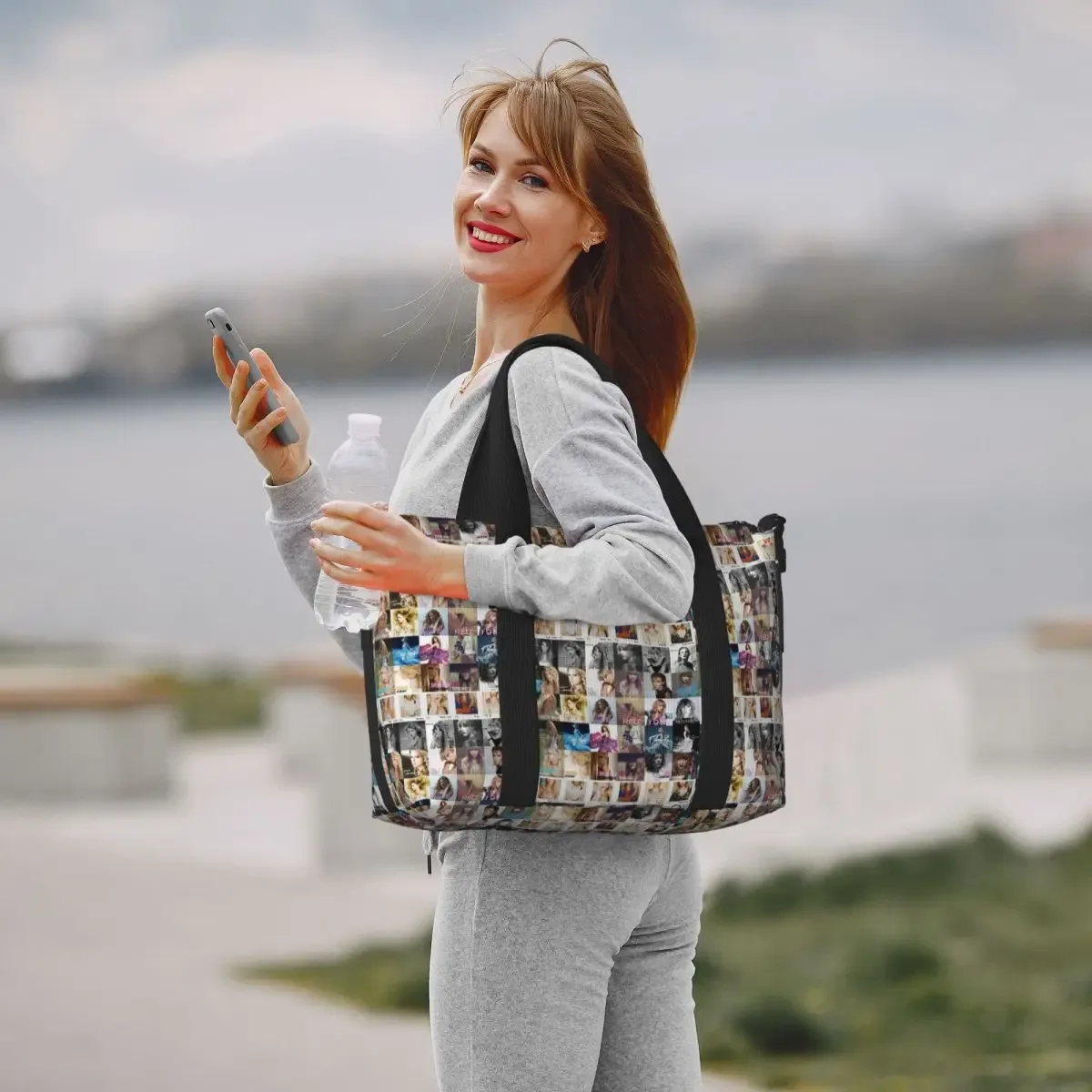 sac fourre-tout personnalisé eras tour pour femme, chanteur pop américain de taylor's swift, grande capacité, plage, salle de sport, sacs de voyage, 1989