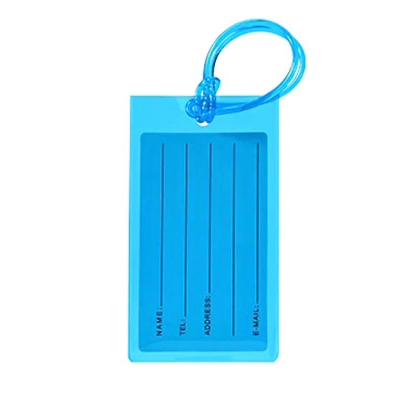 étiquette bagage pvc transparent couleur varies voyage identification valise information nom téléphone adresse email lot cinq pièces