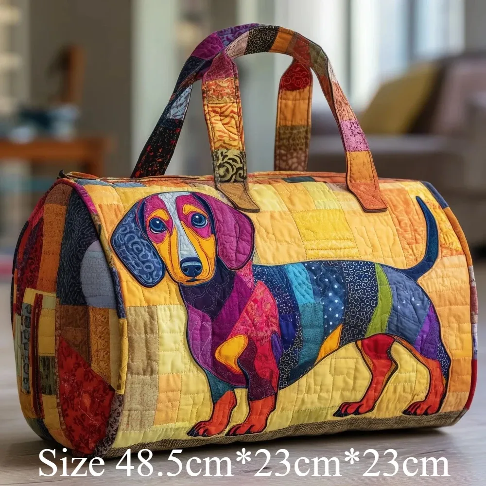 sacs de voyage pour chien matelassés imprimés en 3d, sacs de voyage pour animaux de compagnie artistiques, durables, pour le week-end, la salle de sport, le yoga, design unique pour teckel, corgi, bouledogue français