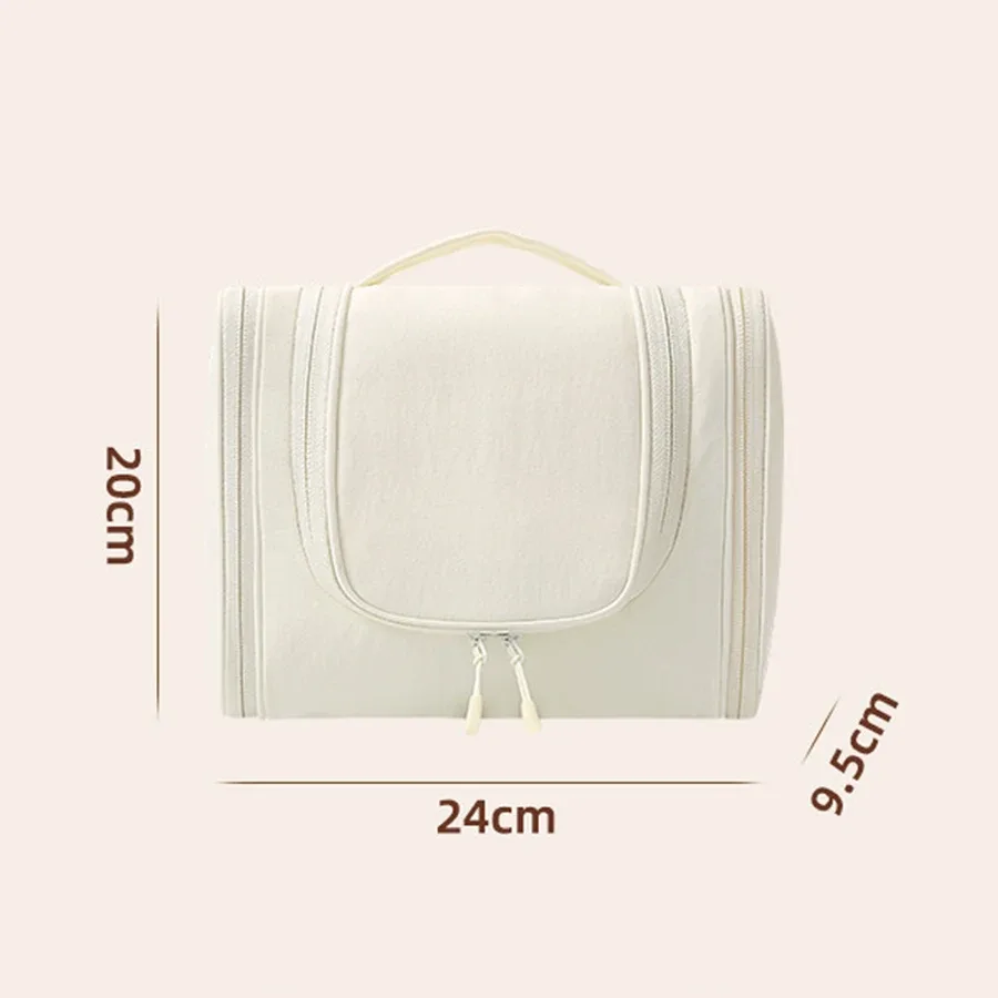 trousse de toilette suspendue à double ouverture grande capacité multi-compartiments portable pour voyage rangement cosmétique maquillage