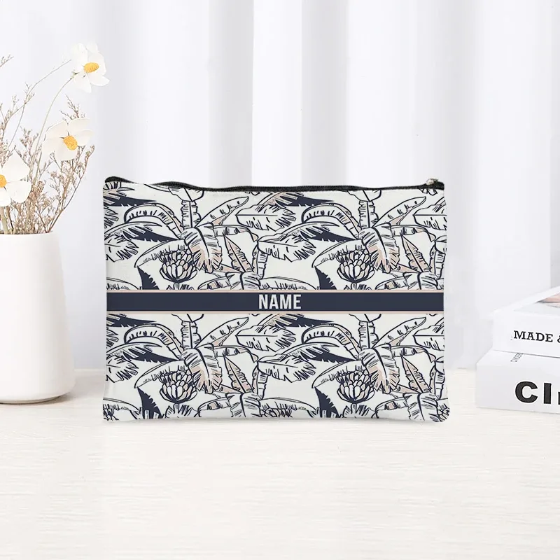 pochette de maquillage personnalisable pour femme, pochette de fête, pochette de mariage, pochette de voyage, trousse de maquillage en toile simple, organisateur, cadeaux pour femme