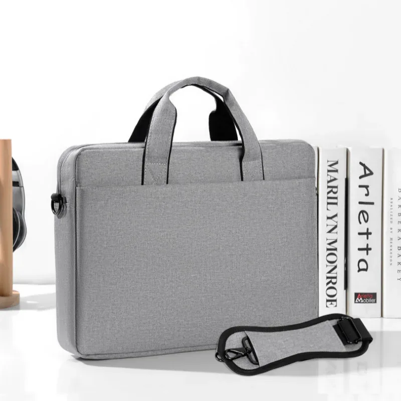 Sac pour ordinateur portable 15.6 pouces résistant à l'eau, porte-documents d'affaires, sac à main pour hommes et femmes, porte-ordinateur de voyage au bureau