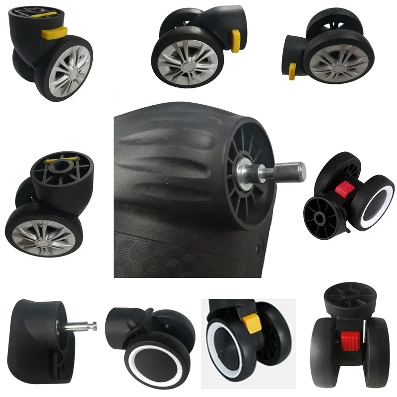 poignée enfichable avec roue amovible, table de déséclair, roues universelles parfaites, accessoires de valise, poulie de remplacement de bagage, pièces de réparation
