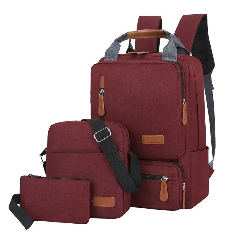 nouveau sac à dos de chargement usb sac à dos d'ordinateur étanche de grande capacité pour hommes cartable d'étudiant multifonction en trois pièces
