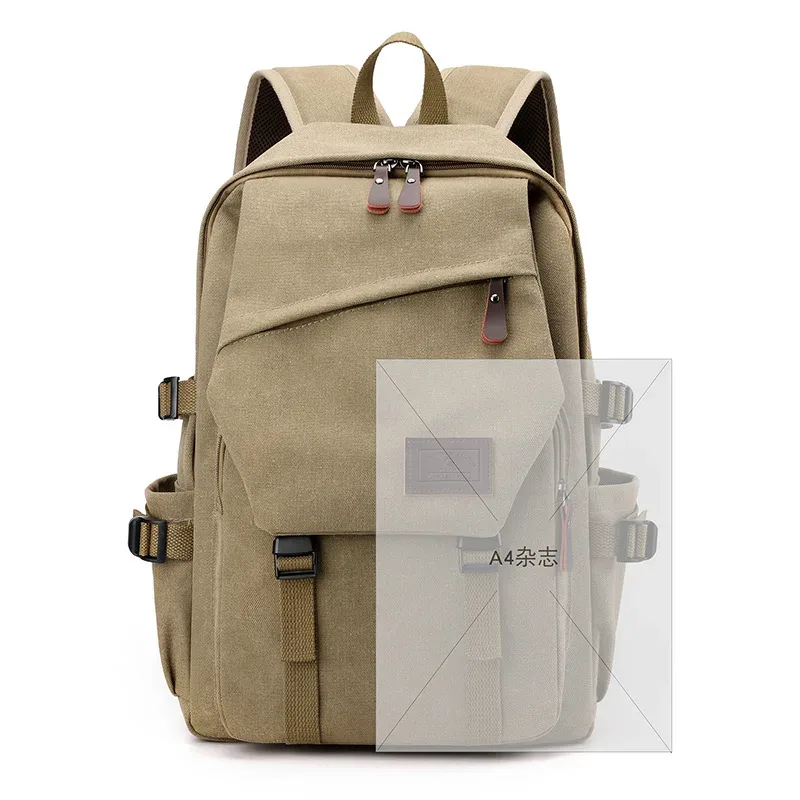 nouveaux hommes de haute qualité sac à dos hommes grande capacité voyage en plein air sac à dos style rétro toile quotidien sac à dos décontracté cartable