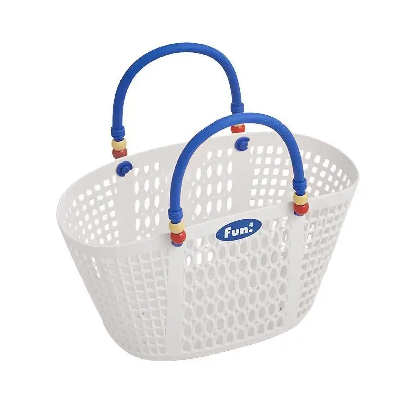 panier de rangement de salle de bain style bohème, imperméable et drainable, ajouré léger, pour articles de toilette et organisateur de légumes