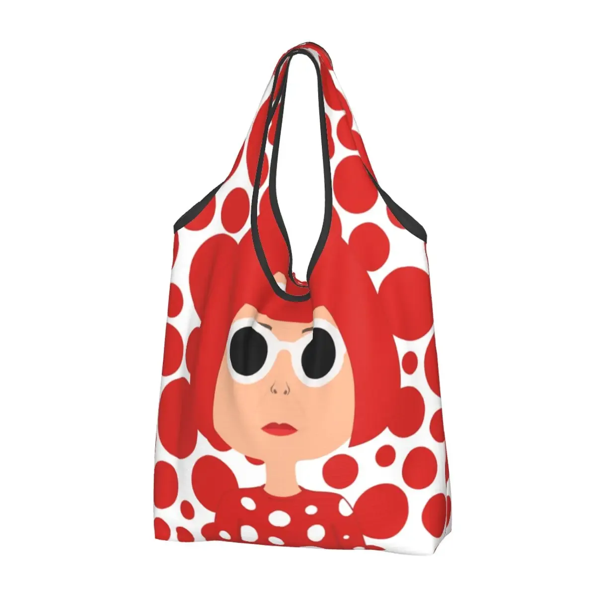 sacs à provisions personnalisés pour femmes, sacs fourre-tout d'épicerie portables, grande capacité, germination yayoi kusama