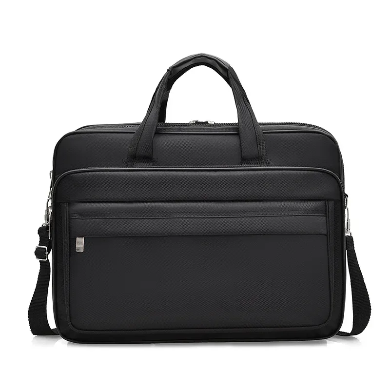 sac à main pour homme en tissu oxford grande capacité, sac d'affaires portable, imperméable, résistant à l'usure, sac à bandoulière pour ordinateur portable pour les affaires