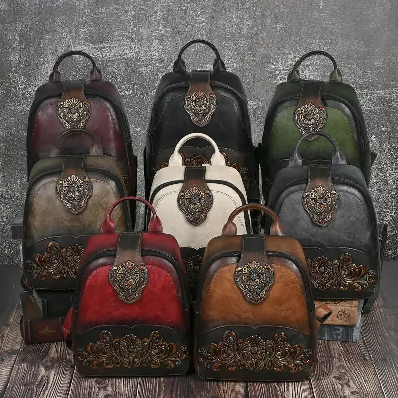 nouveau sac à dos tendance en pu gaufré de haute qualité 2026 pour femme – sac rétro polyvalent pour sorties