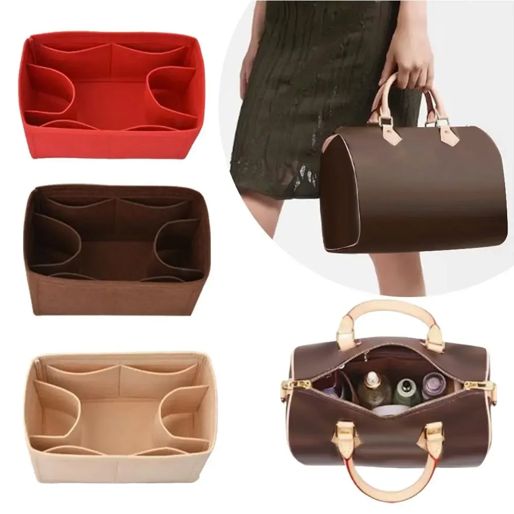 nouveau organisateur de sac à main en feutre pour lv speedy25/30/35/sac pour femme sac de rangement de grande capacité sac à main insérer sac à main sac de doublure