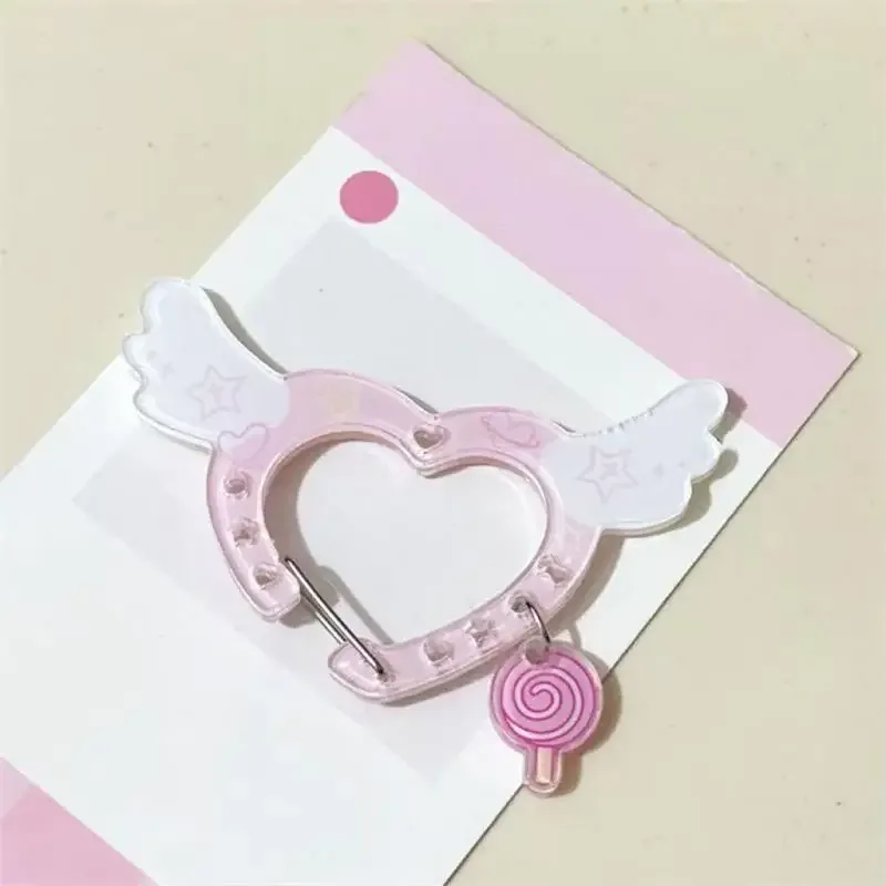porte-clés mousqueton en acrylique kawaii, porte-clés de dessin animé mignon pour sac à dos, breloque de sac et accessoire de sac ita