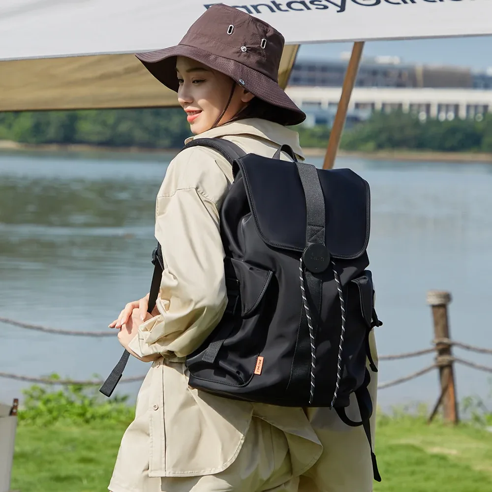 sac à dos pour ordinateur portable mixi new 16'' pour hommes, imperméable, léger, décontracté, pour voyages, école, femmes, plein air, sac à dos 17 pouces blanc m5228