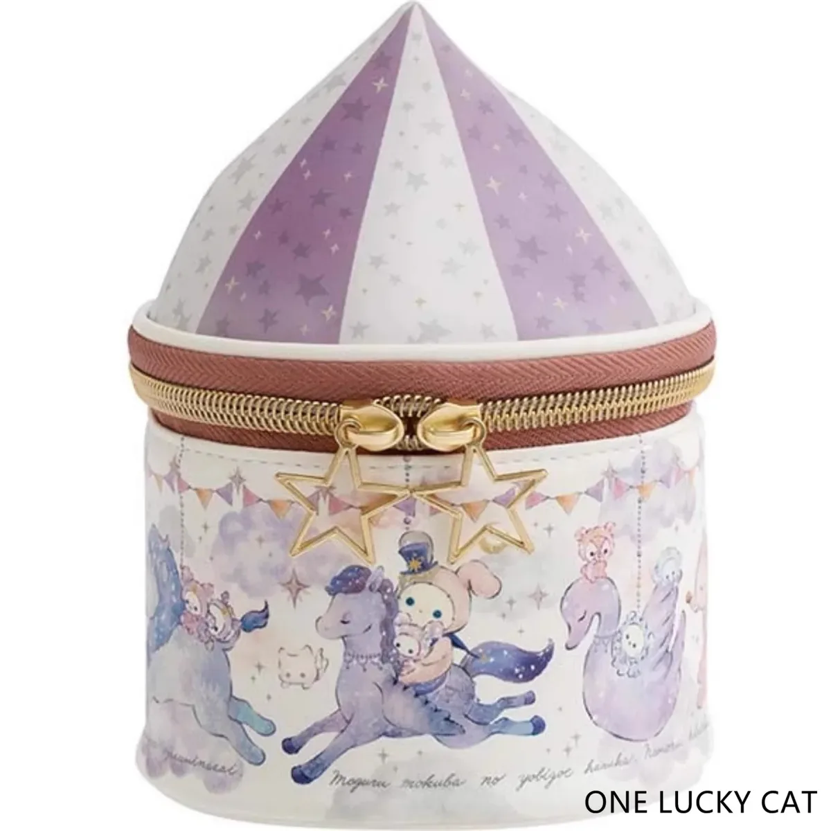nouveau mignon cirque sentimental filles enfants pu cordon maquillage sacs à cosmétiques étuis sac de rangement pour les femmes