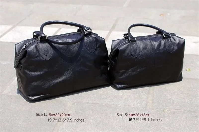 sac de voyage en cuir véritable, sac à bagages pour hommes, grand sac de sport pour hommes, sac à bandoulière pour femmes, grand sac fourre-tout, sac à main noir.