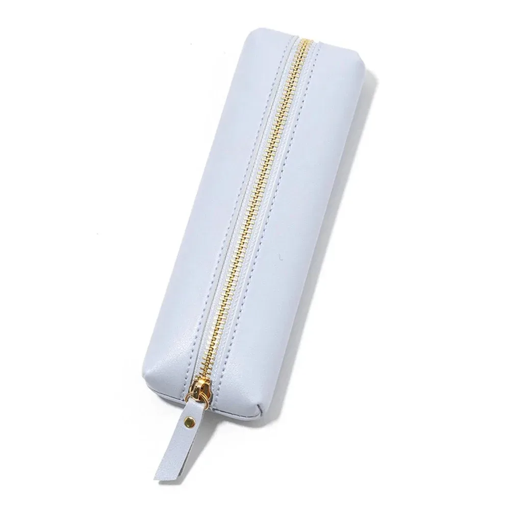 pochette à maquillage en cuir personnalisée, étui à crayons portable et souple, sac cosmétique multifonctionnel pour le rangement et les voyages, pour un usage quotidien