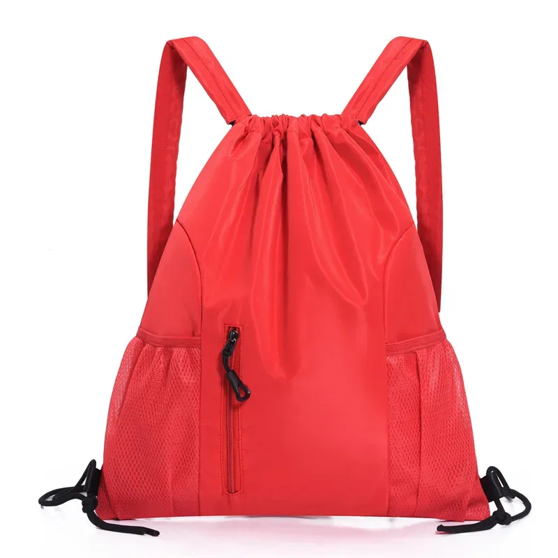 sac à dos oxford à cordon de serrage, grande capacité, couleur unie, décontracté, pour la gym, l'école, sac à dos multifonctionnel