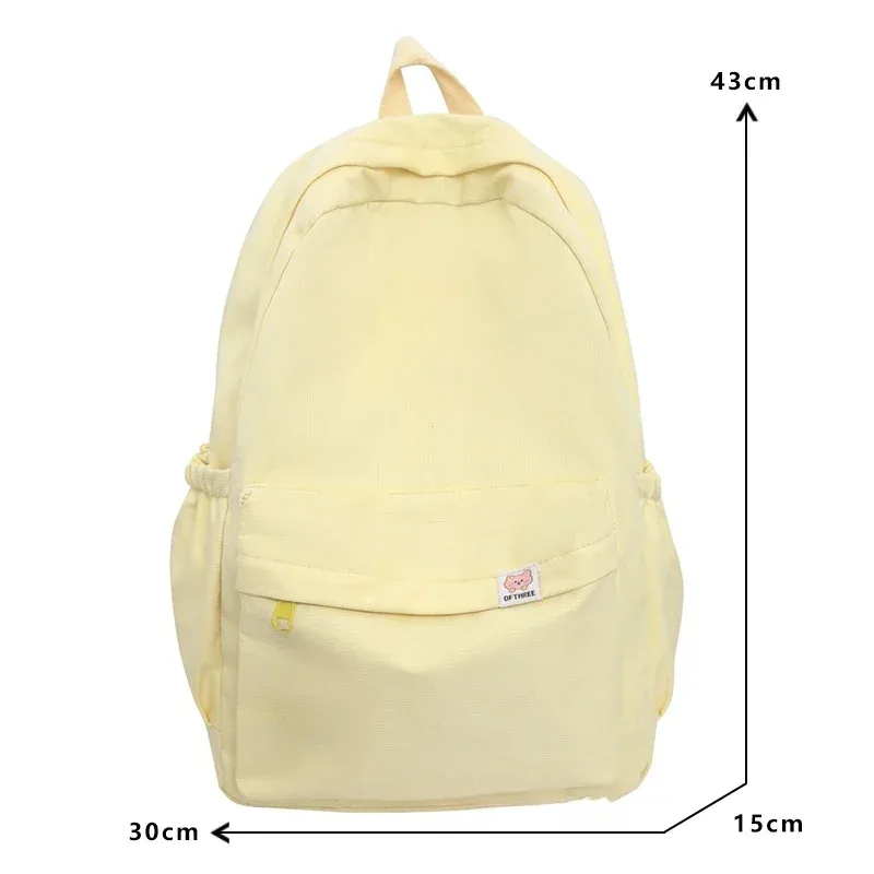 nouveau sac à dos imperméable en nylon pour femmes sac de voyage pour femmes sacs à dos cartable pour adolescentes couleur unie bookbag mochila bookbag