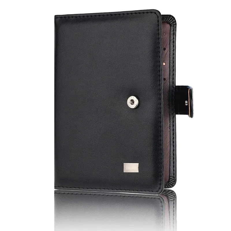 portefeuille de passeport de voyage élégant pour hommes, porte-carte multifonction bloquant rfid, organisateur de documents portable en cuir