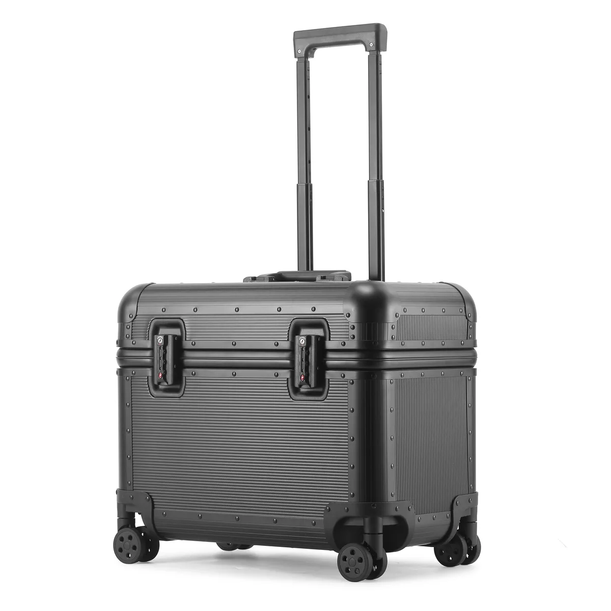 valise à ouverture supérieure en alliage aluminium-magnésium, boîte à outils pour photographe, bagage de voyage à roulettes avec serrure tsa 18/20/22 pouces