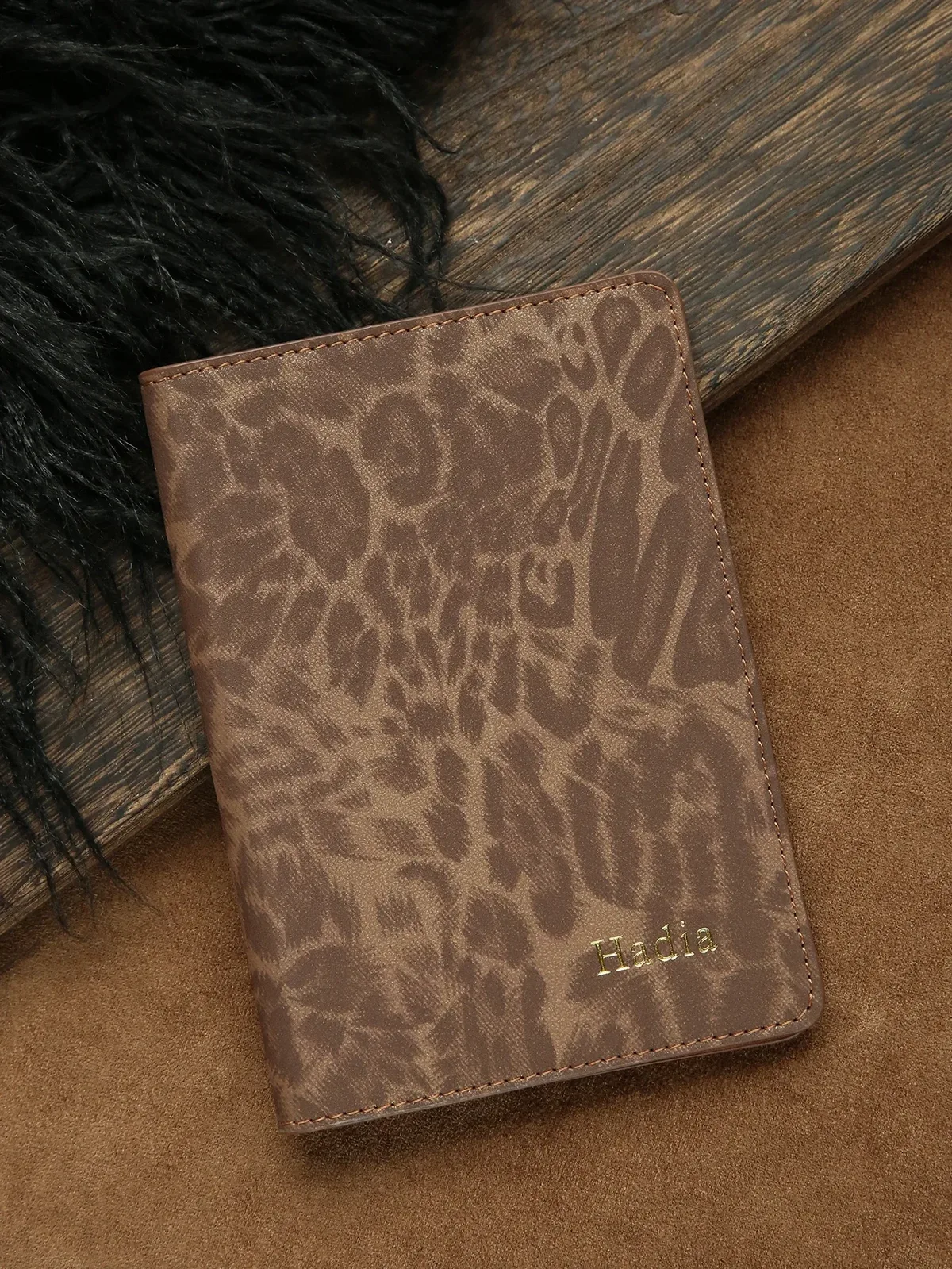porte-passeport personnalisé avec motif léopard, 1 pièce, couverture de passeport personnalisée avec impression, accessoires de voyage chics faits à la main