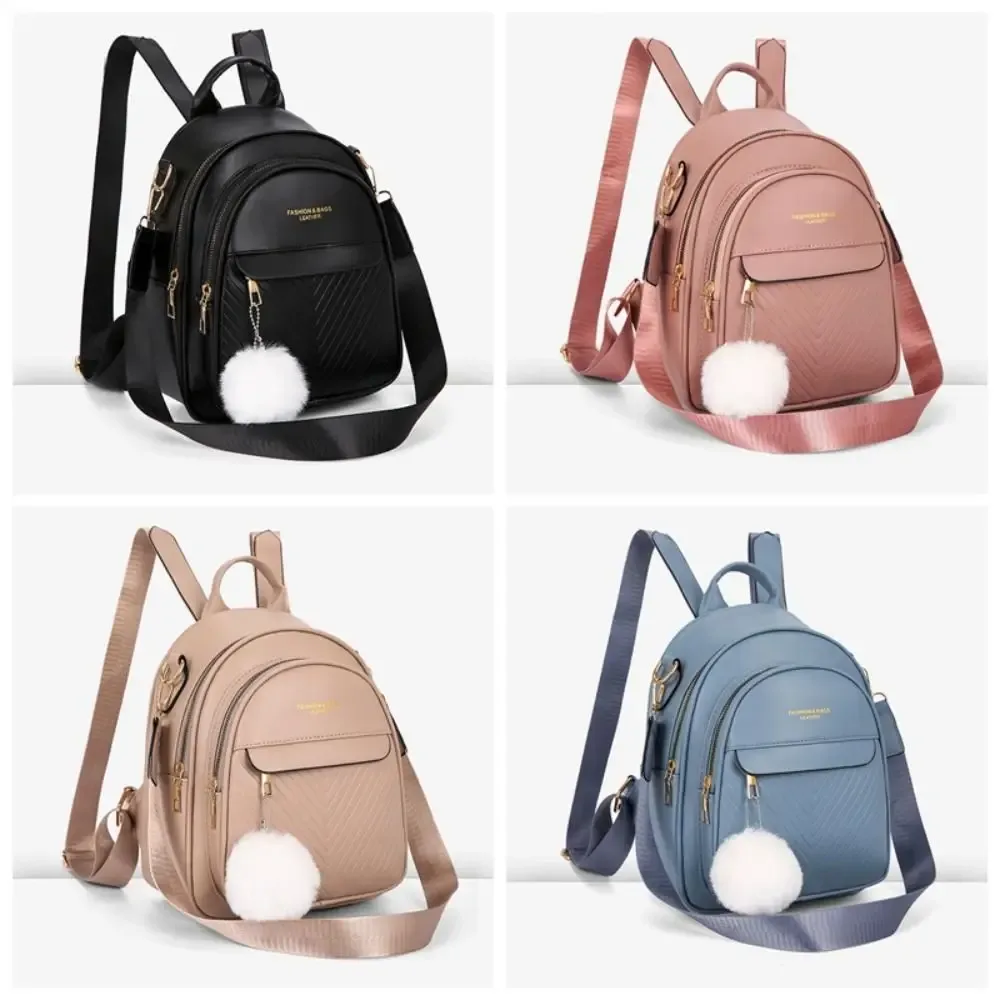 petit sac à dos carré en cuir pu, simple et tendance, sacs d'école décontractés en pu, grande capacité, mini sacs de luxe légers pour femmes, voyage quotidien