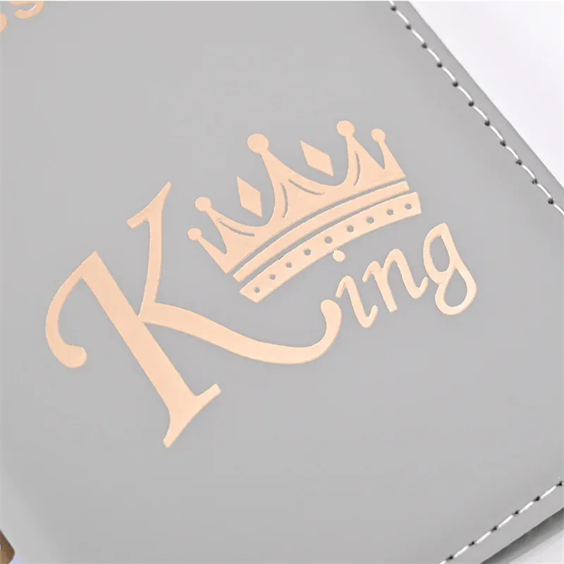 mode reine roi couverture de passeport pour femmes voyage passeport étui en cuir rose mignon passeport portefeuille sac à main fille porte-passeport