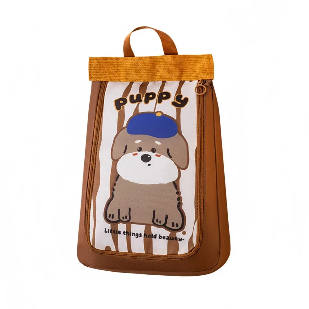 sac à chaussures double couche pratique, sac de rangement de chaussures à main avec animaux de dessin animé, sac à chaussures de voyage épais et séparé, solution de rangement
