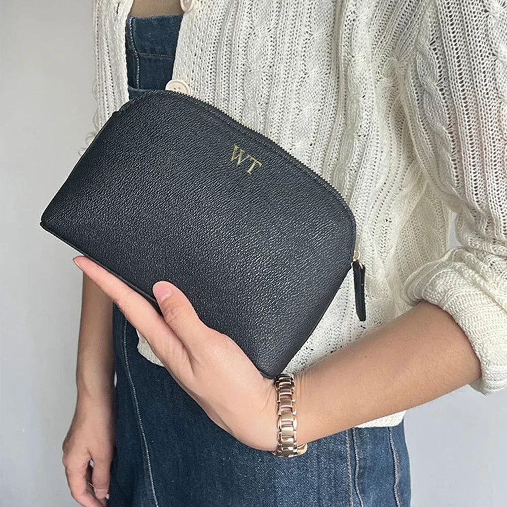 sac compression cuir similicuir texture grainée couleurs rose violet bleu gris noir rouge kaki beige lisa doré voyage cosmétiques
