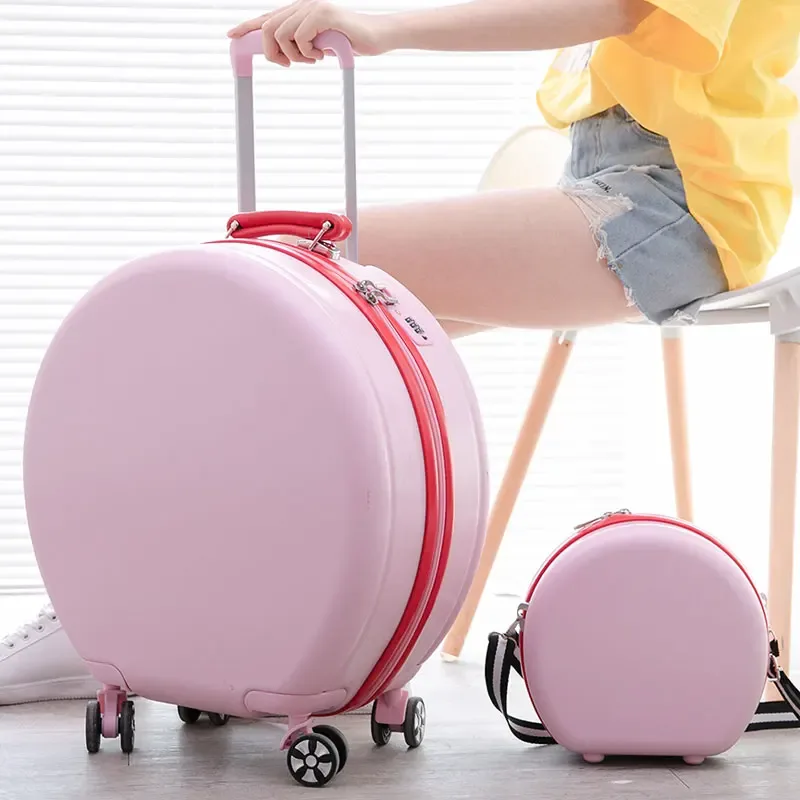 sac voyage polochon pc rose noir beige toupie poignée confortable roue universelle 360 degres impermeable
