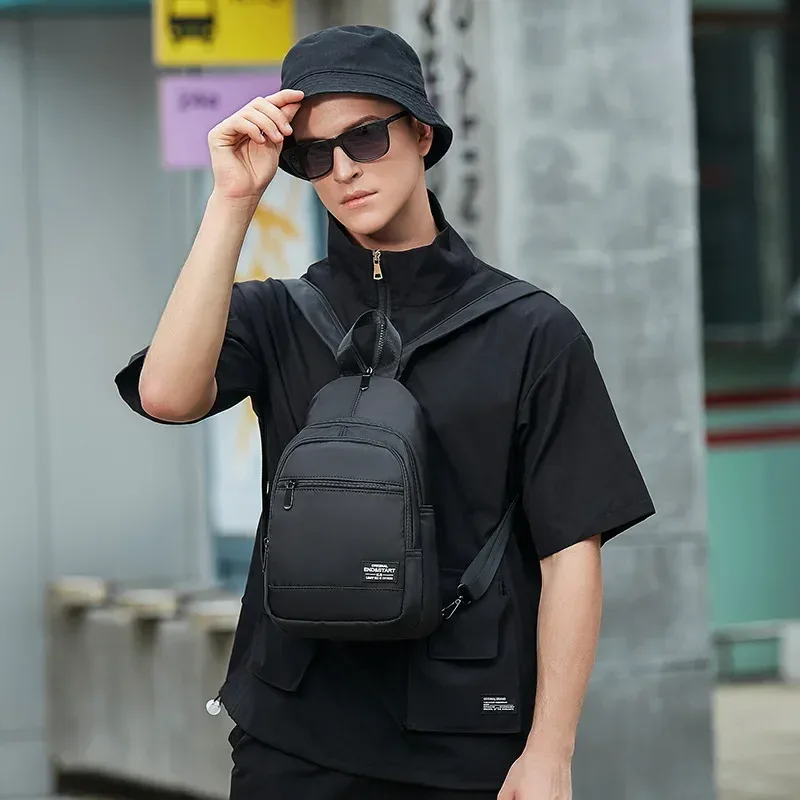 mini sac à dos décontracté pour hommes, sac de poitrine léger multifonction, sacs à dos d'extérieur, petit sac à dos de voyage, sac à bandoulière de poitrine pour hommes