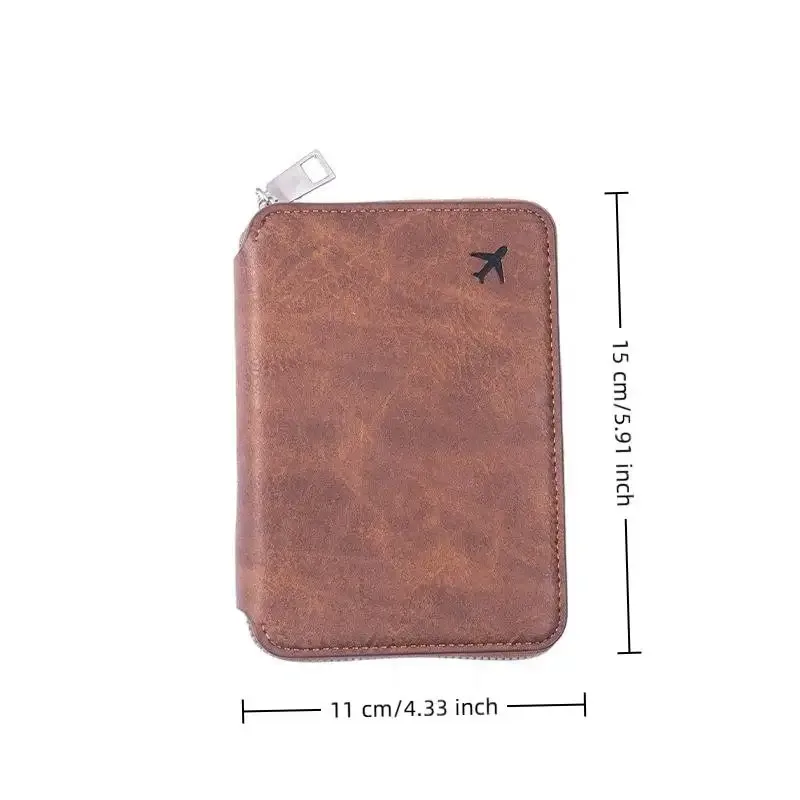 étui de voyage zippé grande capacité pour passeport et cartes, organiseur de billets, porte-monnaie