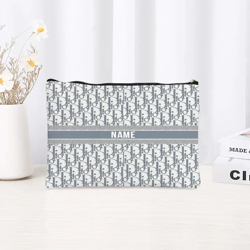 trousse de maquillage personnalisée pour femmes, pochette de rangement simple et fraîche, cadeau pour enseignant(e) ou étudiant(e), trousse à crayons pour femme, sacs de maquillage