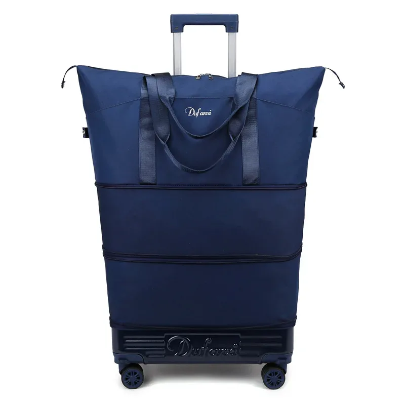 sac de voyage grande capacité à roulettes en tissu oxford, sac de sport à bandoulière, sac à bagages portable extensible et pratique
