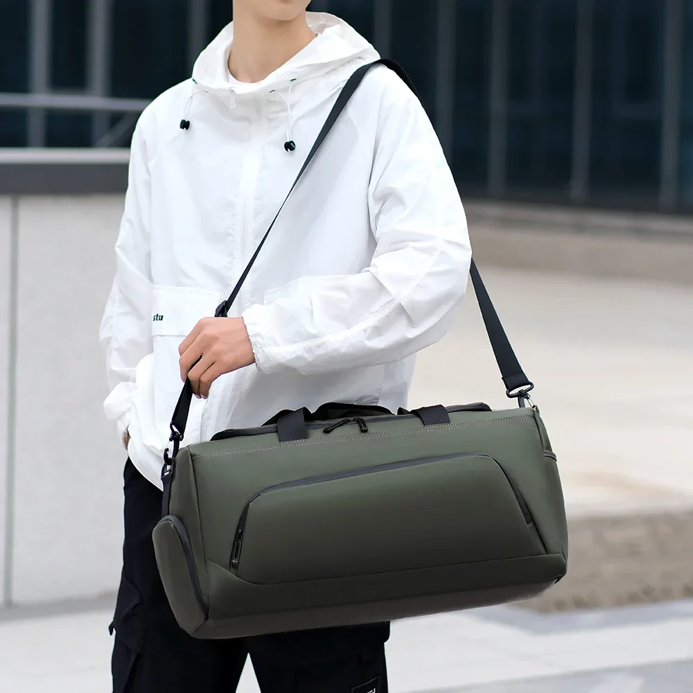 sac de sport, sac à main de grande capacité, sac de voyage portable, multi-compartiments avec rangement pour chaussures, parfait pour les vacances