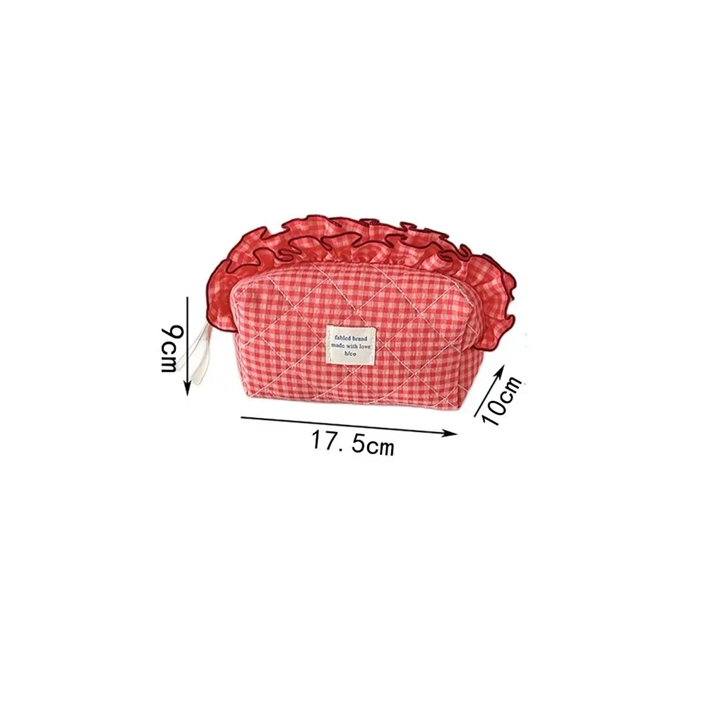trousse de maquillage créative à volants, sac cosmétique portable multifonctionnel avec fermeture éclair, grande capacité, organisateur de toilette de voyage