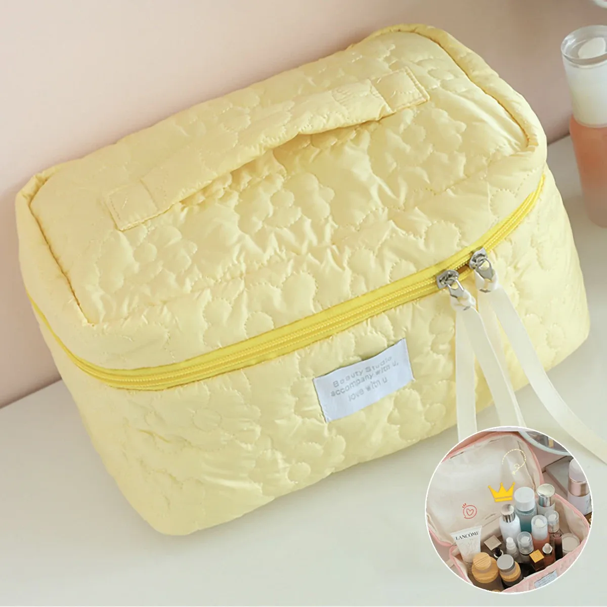 nouvelle trousse de toilette de voyage style ins couleur bonbon, sac de maquillage léger et luxueux pour femme, trousse à rouge à lèvres portable