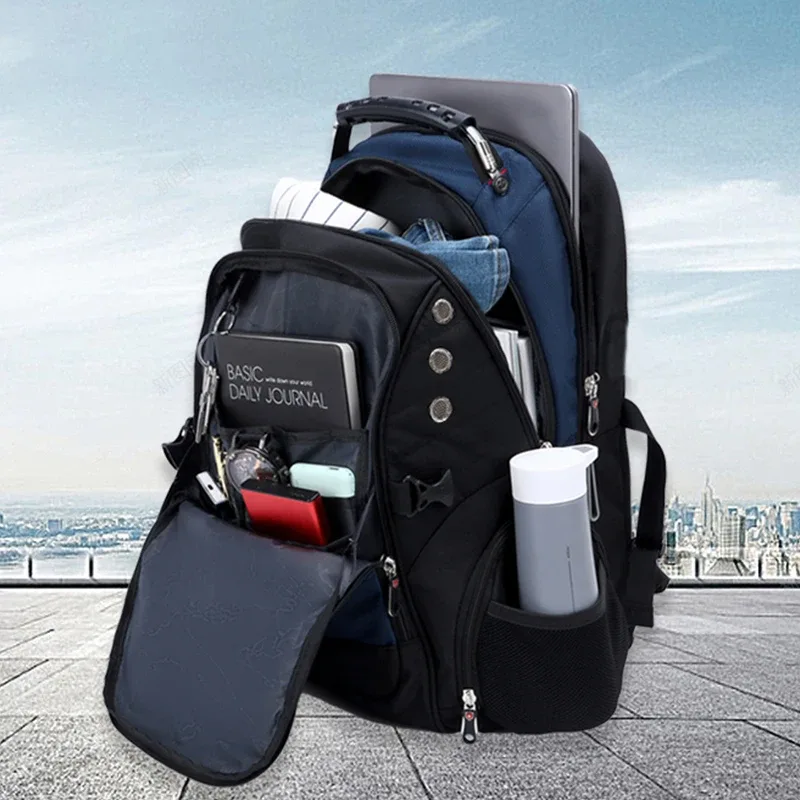 Sac à dos étanche Anti-vol pour hommes, sac multifonctionnel pour ordinateur portable de 17.3 pouces, grands sacs à dos de voyage en avion pour hommes, Mochila